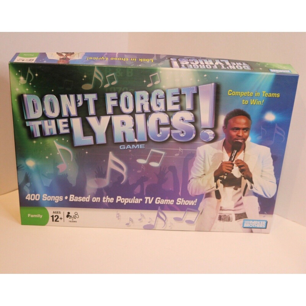 Don't Forget The Lyrics! Game Featuring Wayne Brady Family Fun Parker Brothers